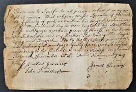 1724 antique COLONIAL DEED TRANS berwick me Marshland spencer handkerchief moody - £216.82 GBP