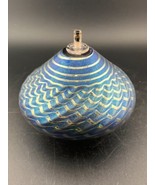 Stuart Abelman Art Glass 2005 Irridescent Oil Lamp Vase Signed &amp; Dated N... - $46.75