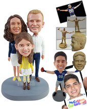 Personalized Bobblehead Trendy family wearing gorgeous clothes on a nice day - P - £189.10 GBP