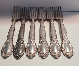 1953 BALLAD COUNTRY LANE Set of 6 Dinner Forks Oneida Ltd Silversmiths 7... - $24.99