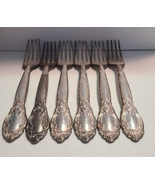 1953 BALLAD COUNTRY LANE Set of 6 Dinner Forks Oneida Ltd Silversmiths 7... - $24.99