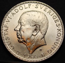 Gem Unc Silver Sweden 1966-U 5 Kronor~100th Anniv of Constitution Reform... - £29.59 GBP