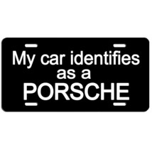 My car Porsche vanity license plate car truck SUV tag white and black - $17.33