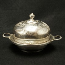 Victorian Aesthetic Movement Silverplate Butter Dish E.G. Webster c 1870 - £74.47 GBP