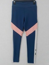Adidas Womens Climalite Colorblock Leggings SZ S Blue White Pink Activewear GUC - $11.99