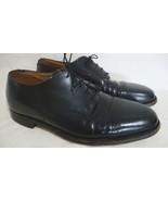 Johnston &amp; Murphy Cap Toe Leather Oxfords Black Dress Shoes Lace Up Men ... - $58.64 CAD