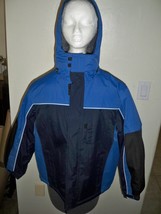Boy's Faded Glory Puffy Snow  Winter Jacket Two Tone Blue Block Coat New $35  - $26.99