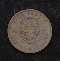 1867 Brass / Bronze Token / Coin Nova Scotia MAYFLOWER 1 1/4&quot; Diameter s... - £15.94 GBP