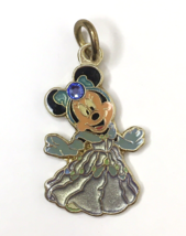 Disney Minnie Mouse in Ball Gown December Blue Birthstone Charm Pendant - £13.32 GBP