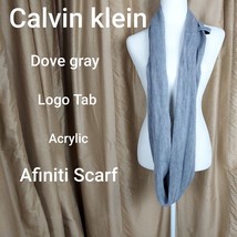Calvin Klein Dove Gray Logo Afiniti Scarf - £9.59 GBP