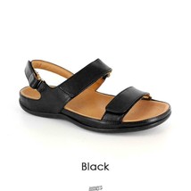 Lady&#39;s Fatigue Relieving orthotic Sandals Shoe Black 9 hook-and-loop STRIVE - £41.72 GBP