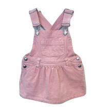 Kids Girls Size 12M Pink Corduroy Adjustable Shoulder Unicorn Bib Overall Dress - £12.82 GBP