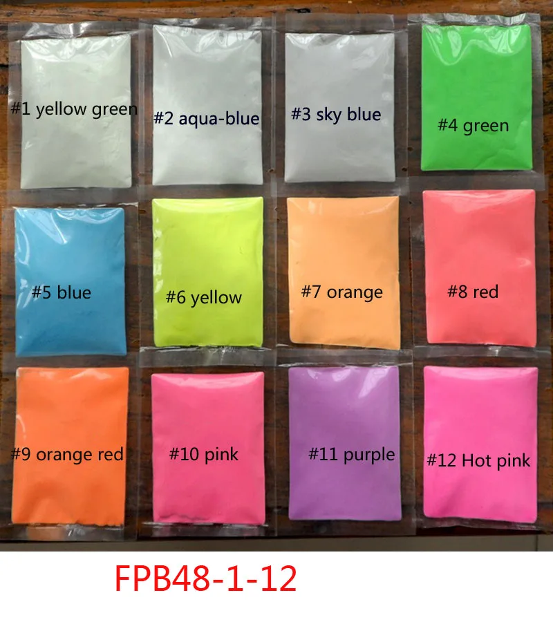 Play 10g/bagNeon Phosphor Powder Nail Glitter Powder 12 Colors Rare Earths Dust  - £23.18 GBP