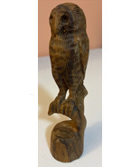 OliveArt Owl Log Statue Real Hand Carved in the Holy Land Statuette Figu... - $18.21 CAD