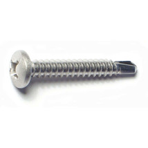 #12-14 x 1-1/2&quot; 410 Stainless Phillips Pan Head Self-Drilling Screws (8 pcs.) - £7.49 GBP