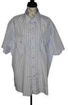 Wrangler Vintage Mens Blue Stripe Pearl Snap Western Shirt Size XL - $39.99