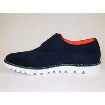 Men Tayno Dressy Casual Soft Suede Comfortable Double Buckle #Freshman Navy image 5