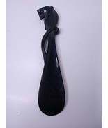 Vintage Black Lion Head Plastic 7 1/2&quot; Shoe Horn Missing Hanger Ring - $123.85 MXN