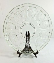 Crystal Egg Relish Platter Dish Colony Crafts VTG 12&quot; D Clear Country Charm USA - £19.56 GBP