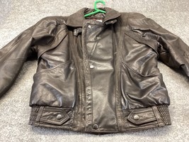 Pelle Studio Leather Jacket Mens Small Bomber Motorcycle Lined - £29.69 GBP