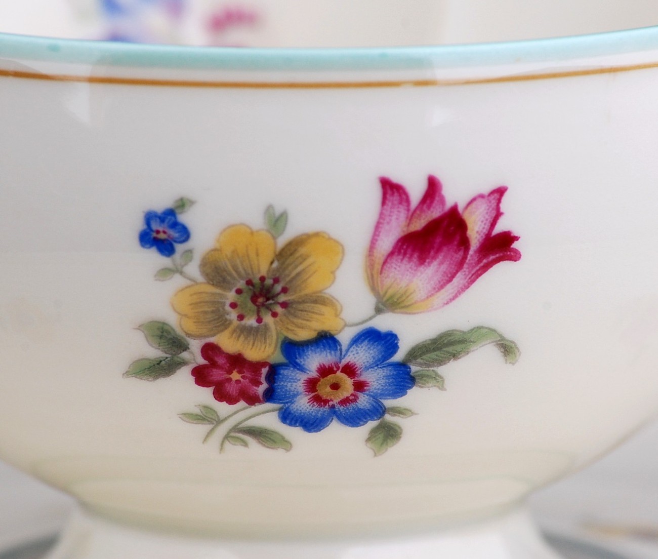 Thomas Ivory Bavaria Germany Cup and Saucer China Floral Item image 2