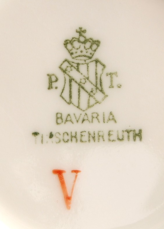 Tirschenreuth Apple Blossom Fine China Cup & Saucer PT Bavaria Greek Key Handle Item image 3