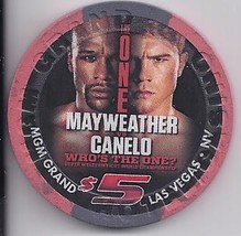 MAYWEATHER VS CANELO Sept 14 2013 $5 @ MGM GRAND Boxing Chip - £23.50 GBP