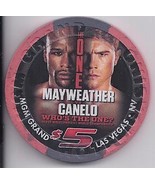 MAYWEATHER VS CANELO Sept 14 2013 $5 @ MGM GRAND Boxing Chip - £23.93 GBP