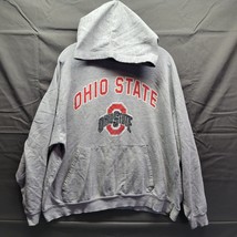 Big Ball Sports Mens L Gray Embroidered Ohio State Buckeyes Hoodie Drawstring - £13.38 GBP
