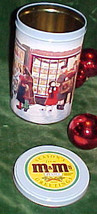 1991 M&M's Peanut Season's Greetings Candy Cookie Tin  - $9.99