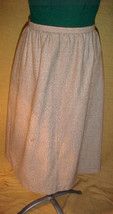 Brown &amp; White Tweed Skirt;28&quot; Waist;27&#39; Length;Wool Blend;Lined;Pleated;Back Zip - £7.98 GBP