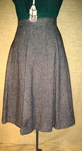 Century Of Boston Gray Wool Skirt,A Line,25&quot;Waist;8 Panels;Classic Retro Vintage - £7.98 GBP