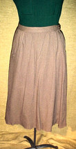 Dudley Lord &amp; Taylor Brown A Line Wool Skirt,Size 11/12; 26&quot;Waist;Pockets;Lining - £7.98 GBP