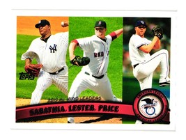 2011  Topps #124 CC Sabathia / Jon Lester / David Price Yankees/Rays/Red Sox - £1.35 GBP