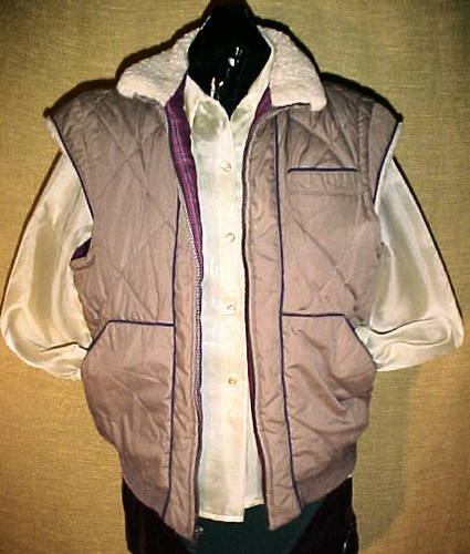 Primary image for MERCER STREET EXPRESS VEST by Pacific Trail,SIZE 8,POLY FILL/FLEECE COLLAR;TAUPE