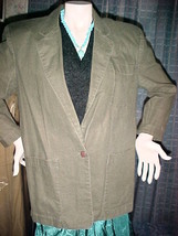 Rafaella Blazer Taupe Gray Brown,Sz 12,55%Ramie/ 45%Cotton;Unlined;Classic Style - £7.82 GBP