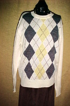 Boundary Waters Crew Pullover Sweater;Ivory;Long Sleeve;Acrylic/Nylon;Large;Nwot - £7.85 GBP