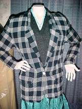 LIZ CLAIBORNE BLUE AND WHITE PLAID, SIZE 10,100% RAYON;UNLINED;CLASSIC  ... - £7.97 GBP