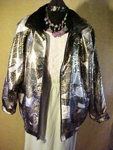 GOLD &amp; SILVER &amp; BLACK METALLIC GLITZY DRESS JACKET-STANDS OUT IN A CROWD... - $9.99