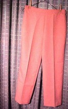 SLACKS,SIZE 10,CORAL,32&quot;ELASTIC WAIST,26&quot;INSEAM;100% POLYESTER;EASY CARE... - $9.99