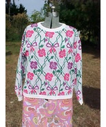 CHATEAU PULLOVER SWEATER;ACRYLIC;SIZE MEDIUM;LONG SLEEVES;PINK &amp; PURPLE ... - £7.85 GBP
