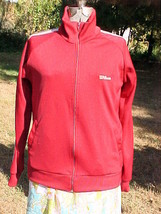 WILSON&#39;S ATHLETIC JACKET;RED;100%POLYESTER;SZ SMALL/MEDIUM;2 FRONT POCKE... - $9.99