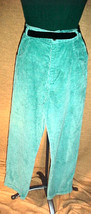 Jc Penney Corduroy Trousers,Girl&#39;s Size 14, 25&quot; Waist;35&quot; Length;Aqua/Turquoise - £8.03 GBP
