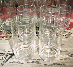 4)Anchor Hocking Clear Round Glass Juice Tumblers;5¼"X2¼";10oz.;Weighted Botto - $24.99