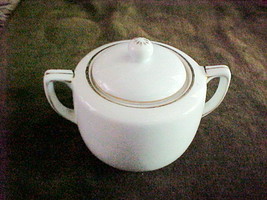 Nippon Sugar Bowl Hand Painted; 2 Handles; Lid;Gold Trim;3½&#39;tall/3&quot; Base;Vintag - £7.50 GBP