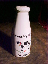 Ceramic Milk Bottle “Country Fresh Deodorizer” Cow and Heart Motif; Refriger - £7.83 GBP