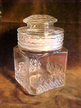 Koeze&#39;s Glass Canister Jar Apothecary Pineapple Design-7.5&quot; x 4.25&quot;square;Diamon - £19.97 GBP