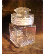 Koeze&#39;s Glass Canister Jar Apothecary Pineapple Design-7.5&quot; x 4.25&quot;squar... - £19.65 GBP