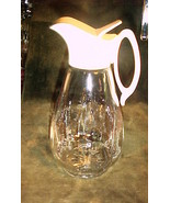EAMES ERA 7½" CLEAR GLASS SYRUP PITCHER MID-CENTURY STARBURST NO MAKERS MARK; - $24.99