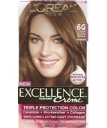 L'Oreal Excellence Creme Triple Protection HAIR COLOR 6G LIGHT GOLDEN BROWN dye - $14.99